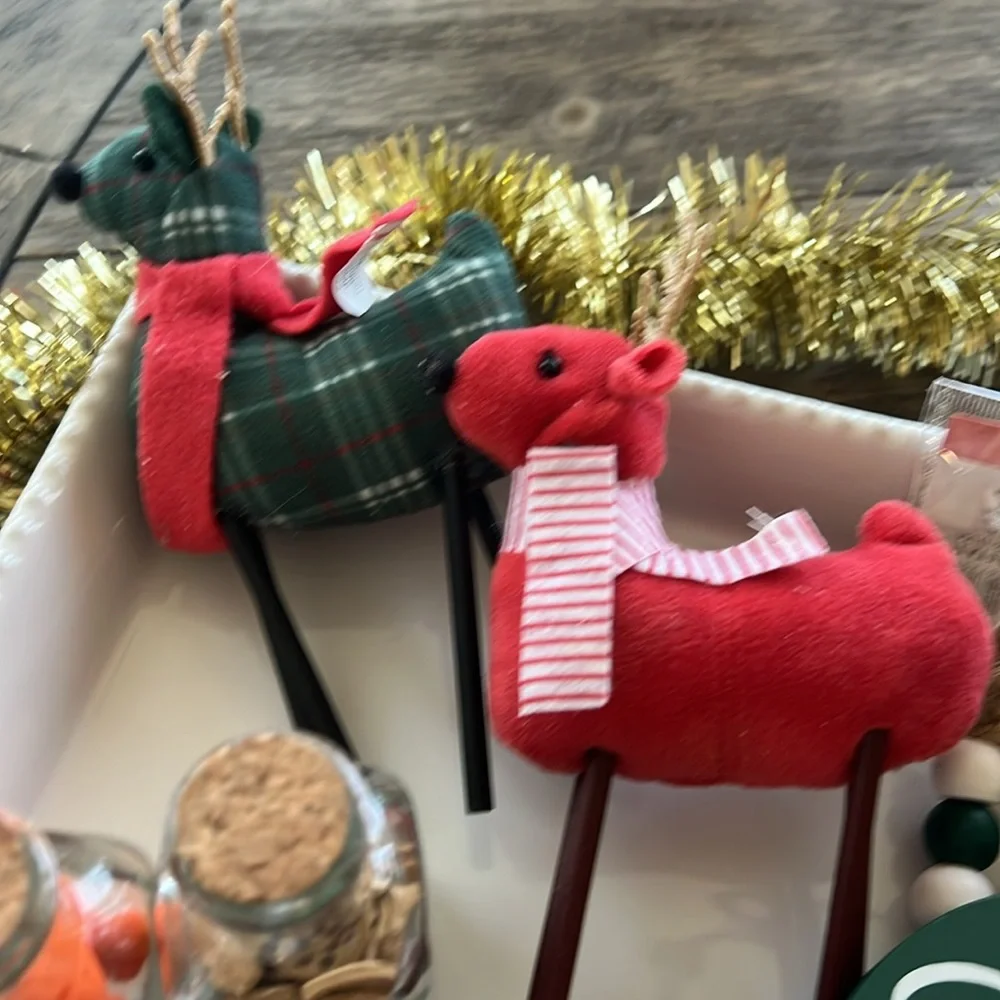 Misc. Christmas Tray Decor Target mini trees etc.